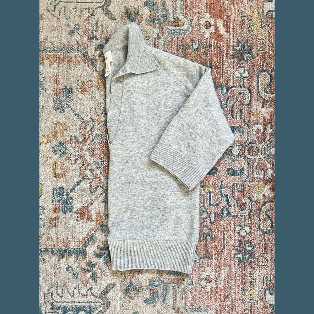 H&M Grey Collared V-Neck Sweater